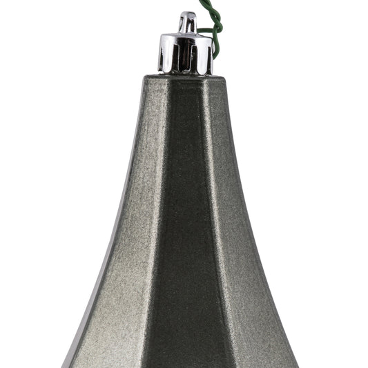 8" Pewter Candy Diamond Finial Ornament