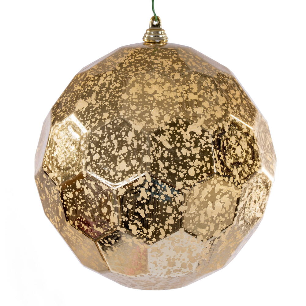6" Gold Honeycomb Mercury Ornament