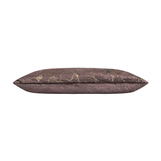 Mila Crackle Abstract Chocolate Gold Pillow