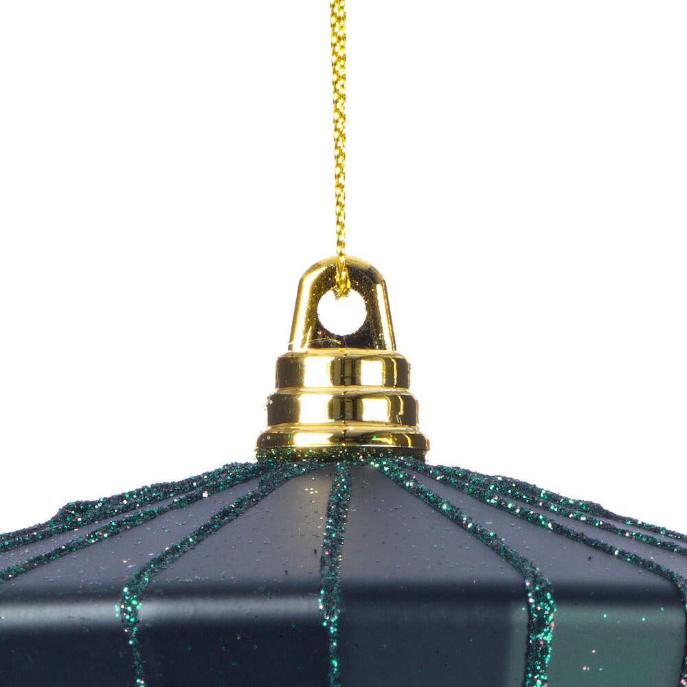 6" Matte Midnight Green Cone Ornament