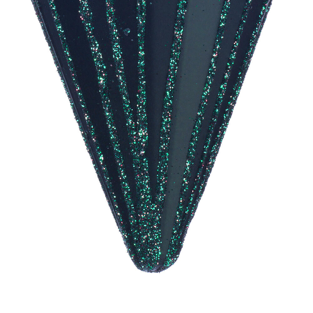 6" Matte Midnight Green Cone Ornament