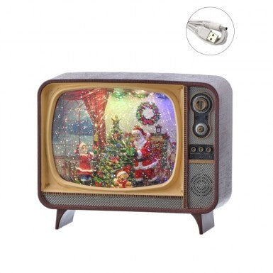 LED Santa Scene TV Globe