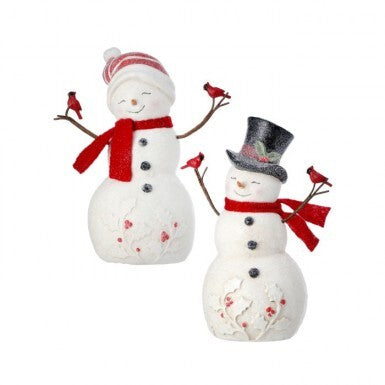 Resin Snowman w/ Cardinals (Various Styles)