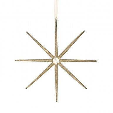 12" Desert Star Ornament, Champagne
