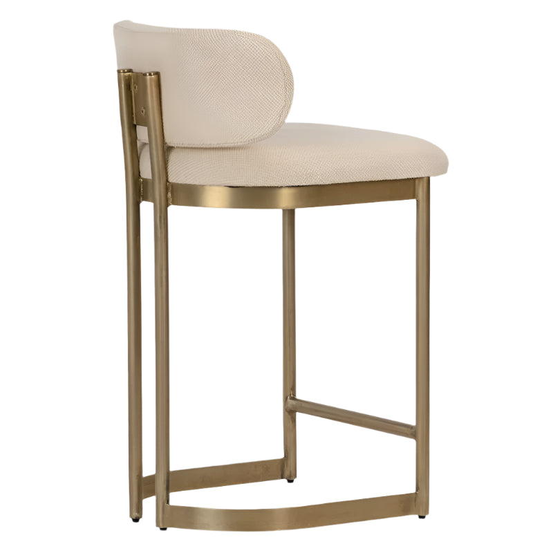 Vivian Counter Stool, Beige & Gold