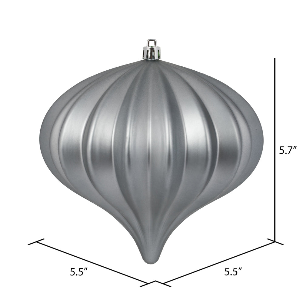 5.7" Pewter Matte Onion Ornament