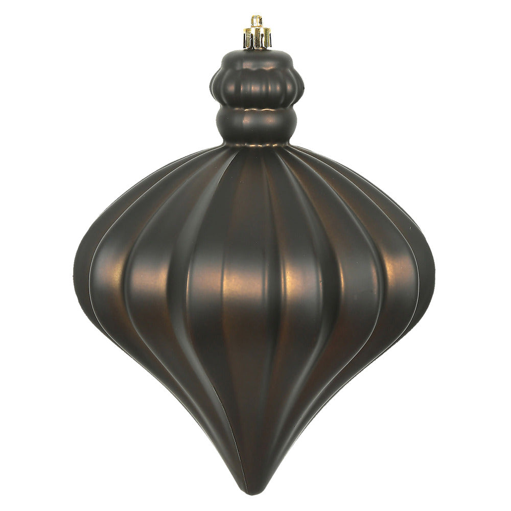 6" Chocolate Matte Onion Drop