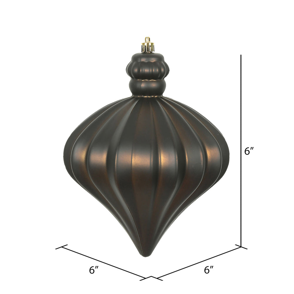 6" Chocolate Matte Onion Drop