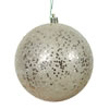 8" Champagne Sequin Ball Ornament