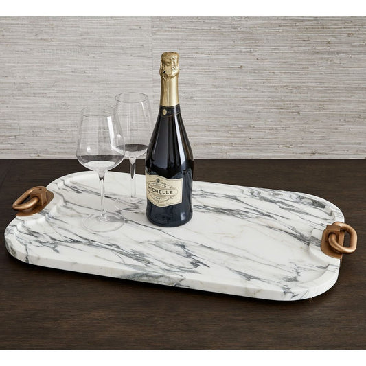 Hippodrome Arabescato Marble Tray