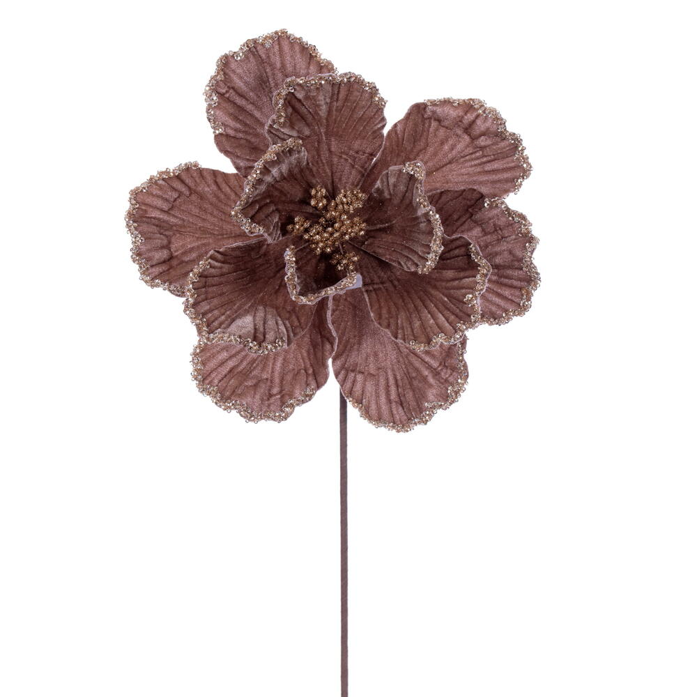 20" Mocha Velvet Magnolia Stem