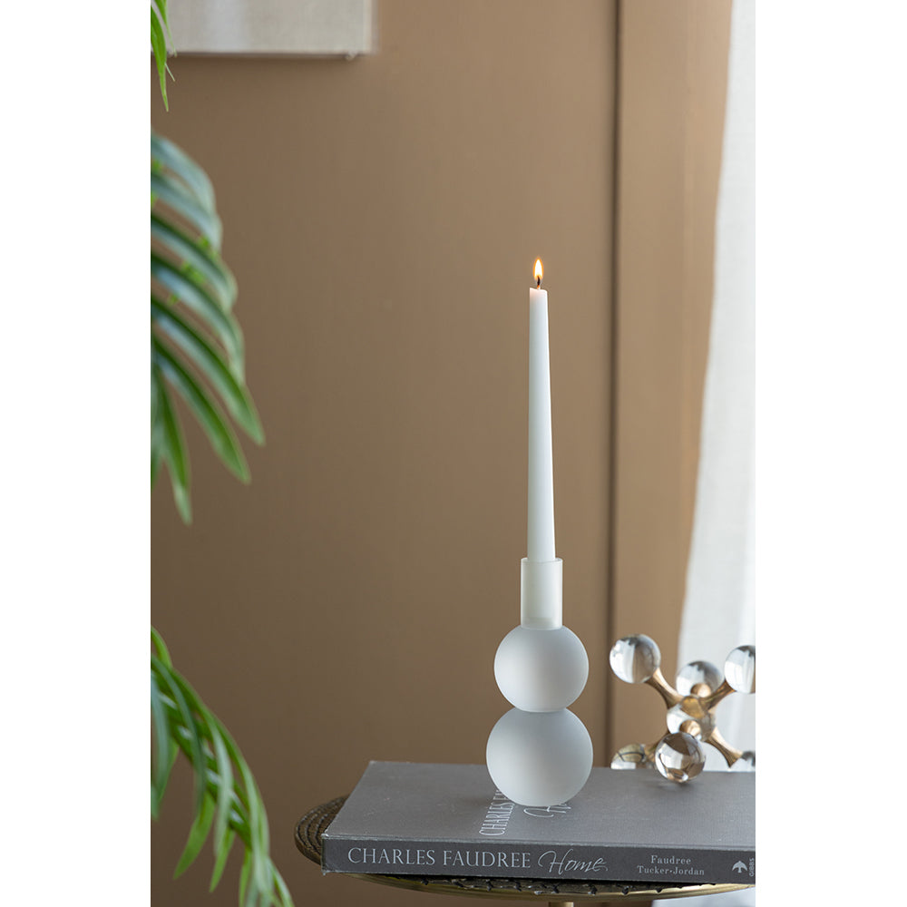Set of 6 Taper Candles, White