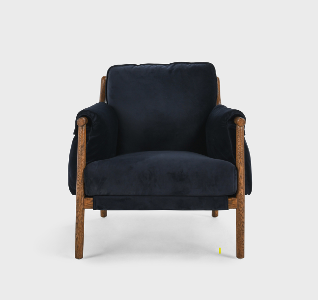 Melburn Accent Chair, Midnight Blue
