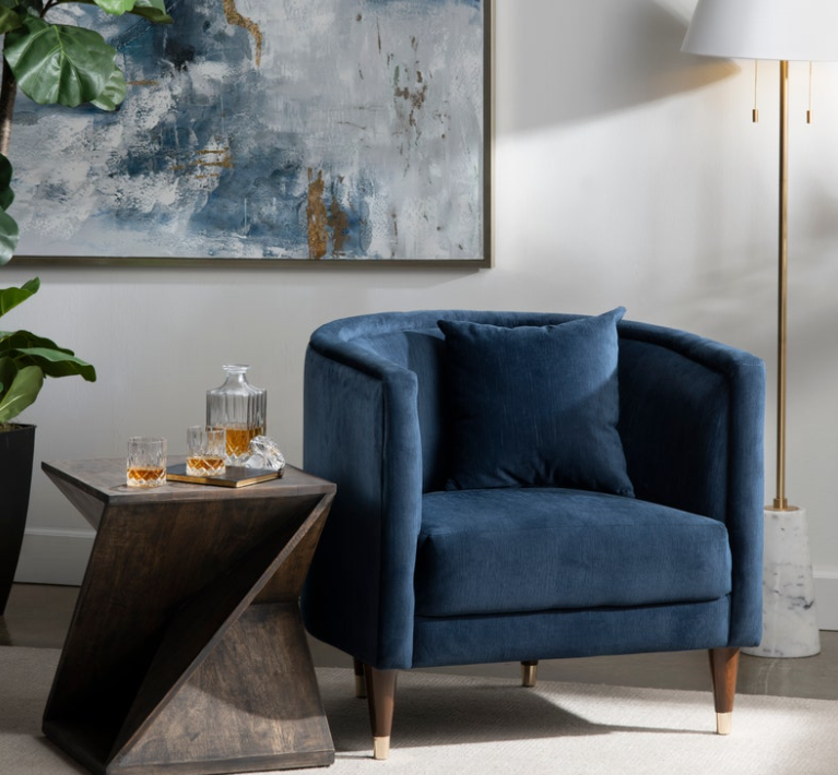 Deep Blue Armchair