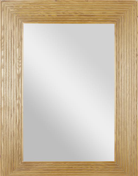 48" Brown Wooden Wall Mirror