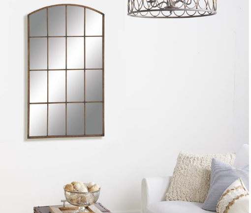 Arched Bronze Floor Mirror