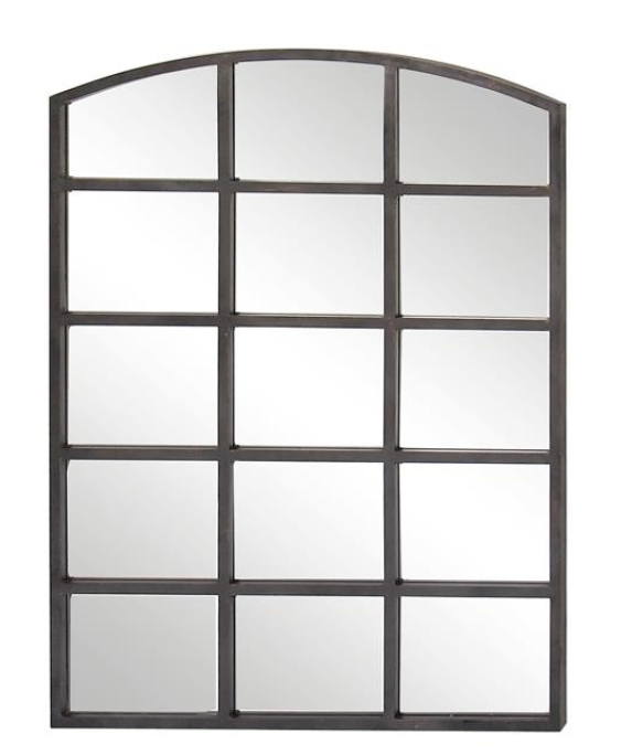 Arched Metal Framed Wall Mirror
