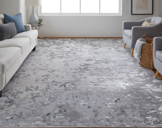 Micah Rug, Silver-Gray (Various Sizes)