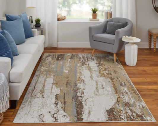 Aura Rug, Gold/Ivory (Various Sizes)