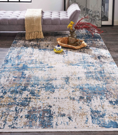Cadiz Rug, Blue/Ivory (Various Sizes)