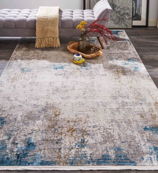 Cadiz Rug, Ivory/Blue (Various Sizes)