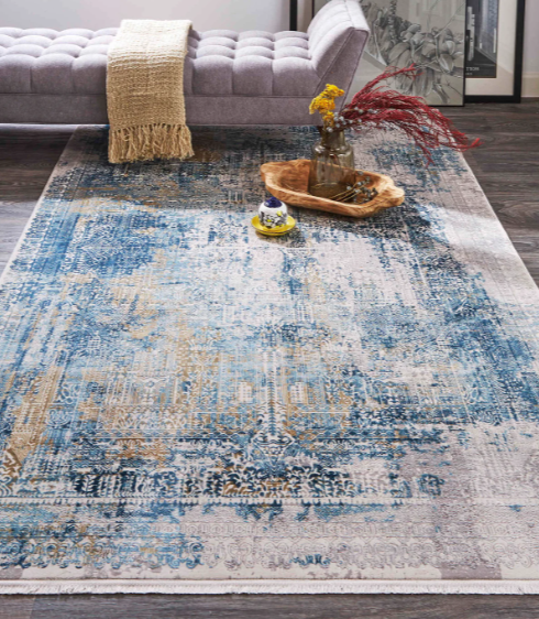 Cadiz Rug, Blue/Gray (Various Sizes)