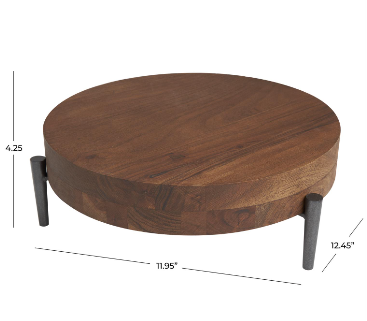 Brown Wood and Metal Riser