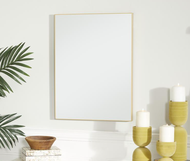 Gold Wood Wall Mirror
