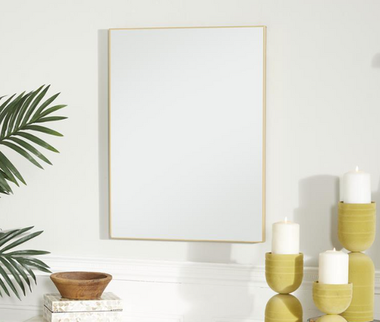 Gold Wood Wall Mirror