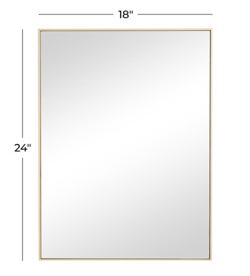 Gold Wood Wall Mirror