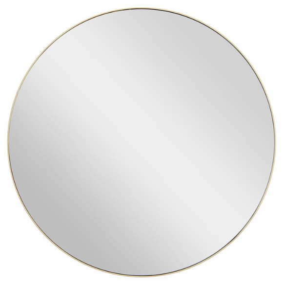 Gold Wood Simplistic Wall Mirror