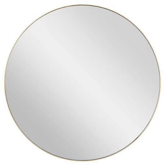 Gold Wood Simplistic Wall Mirror