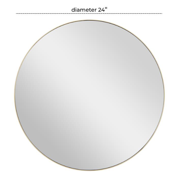 Gold Wood Simplistic Wall Mirror