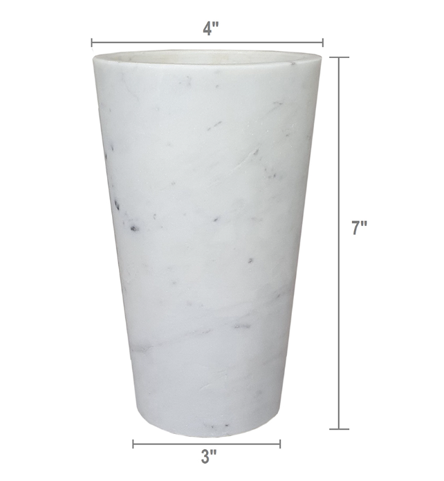 White Marbled Vase