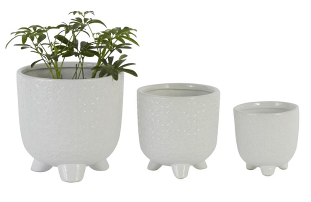 Small White Ceramic Planter (Various Sizes)