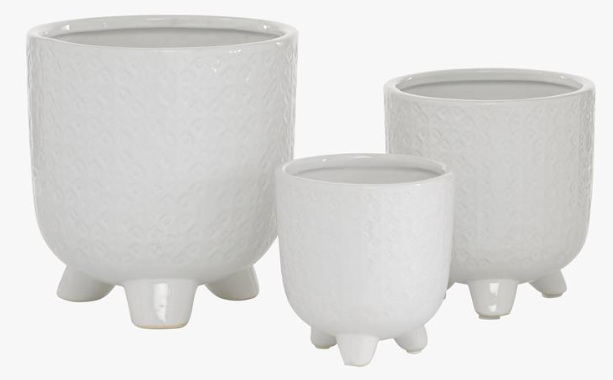 Small White Ceramic Planter (Various Sizes)