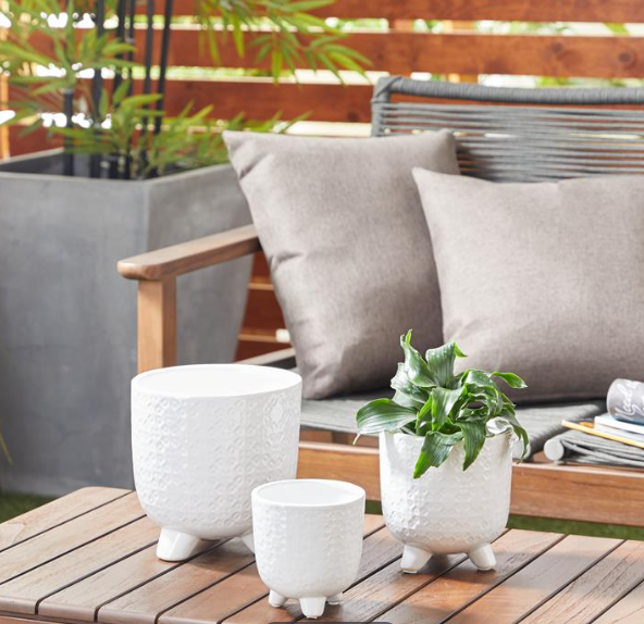 Small White Ceramic Planter (Various Sizes)