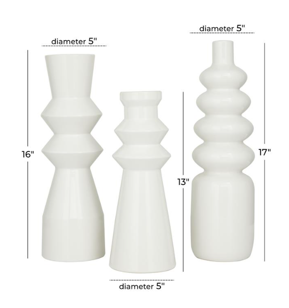 White Ceramic Vase (Various Styles)