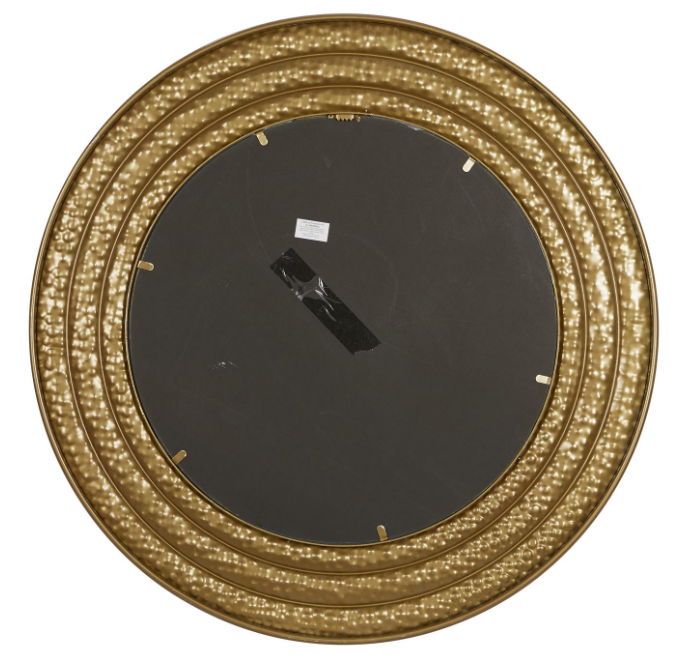 Round Metal Wall Mirror, Gold