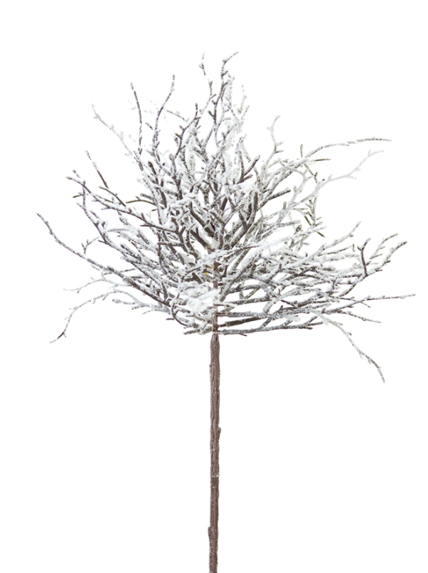 21" Snowy Brush Brown/White Spray