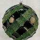 Grid Lined Moss Ball, Green & Glitter
