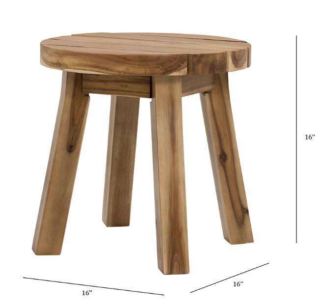 Acacia Wood Side Table