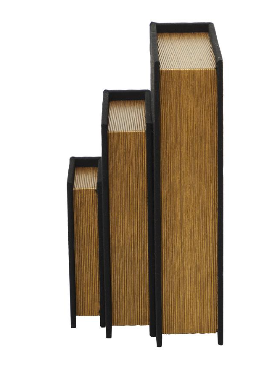 Black Linen Faux Books, Set of 3