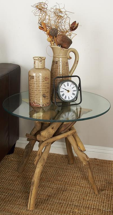 Natural Driftwood Side Table