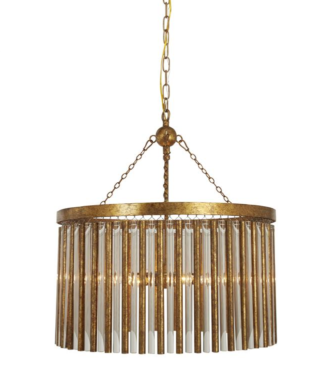 Brass Metal Crystal Chandelier