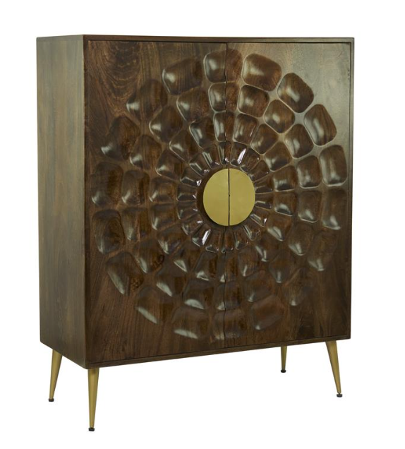 Ella Brown Wood Cabinet