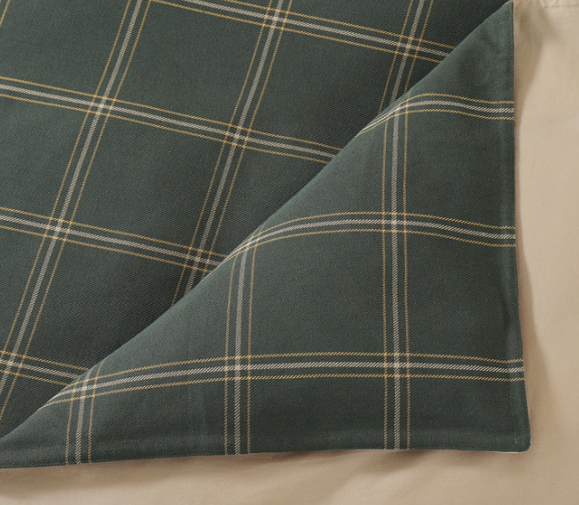 Windowpane Plaid Bedding Set, Super Queen