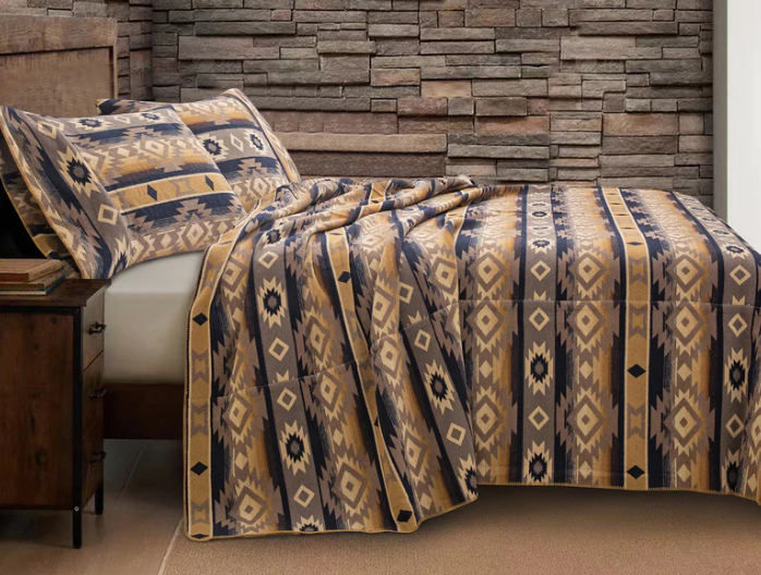 Taos Wool Blend Blanket Set, King