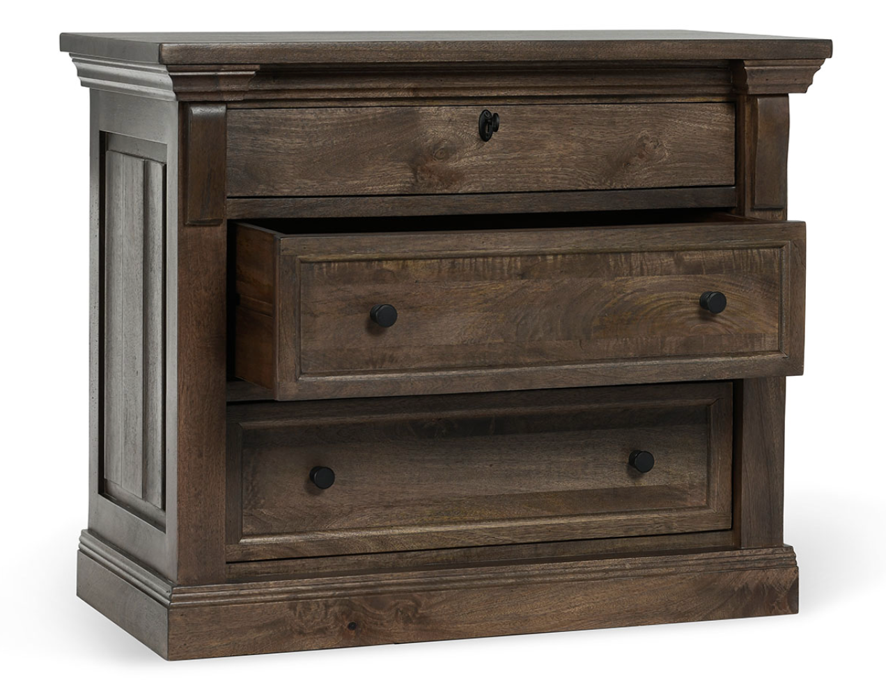 Adelaide 3 Drawer Nightstand, Cocoa