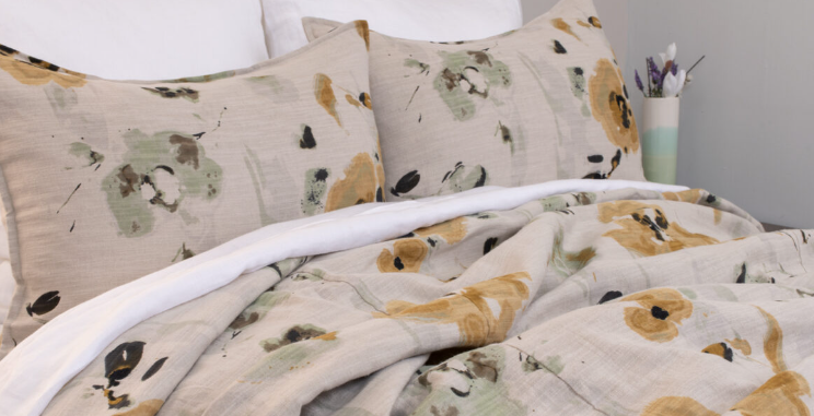 Casteel King Duvet Cover, Ochre